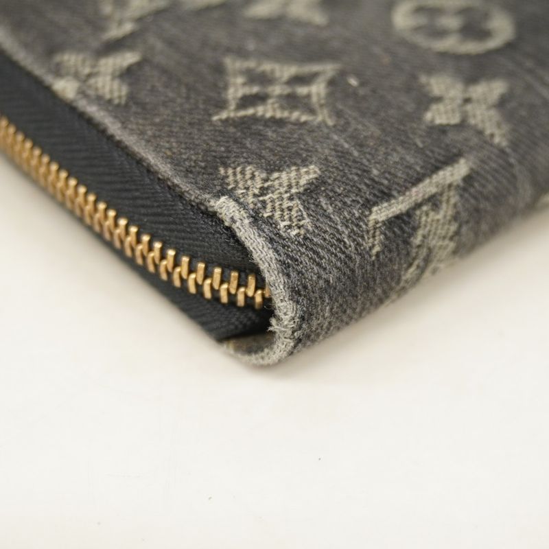 Louis Vuitton Monogram Denim Zippy Wallet M95614 Noir Black Women