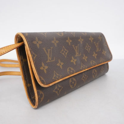 Louis Vuitton Shoulder Bag Monogram Pochette Twin GM M51852 Brown Ladies