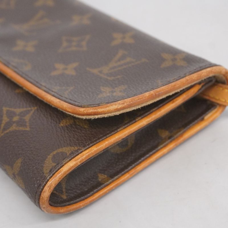 Louis Vuitton Shoulder Bag Monogram Pochette Twin GM M51852 Brown Ladies