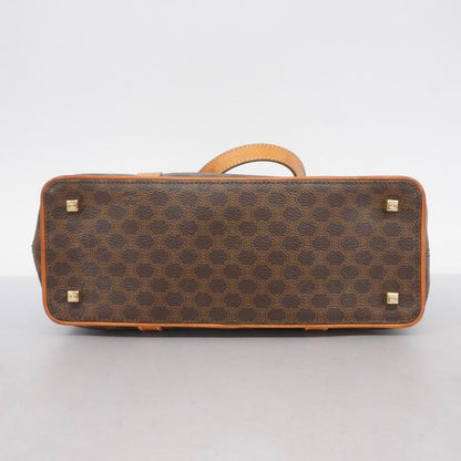 Celine Handbag Macadam PVC Brown Gold Hardware Women