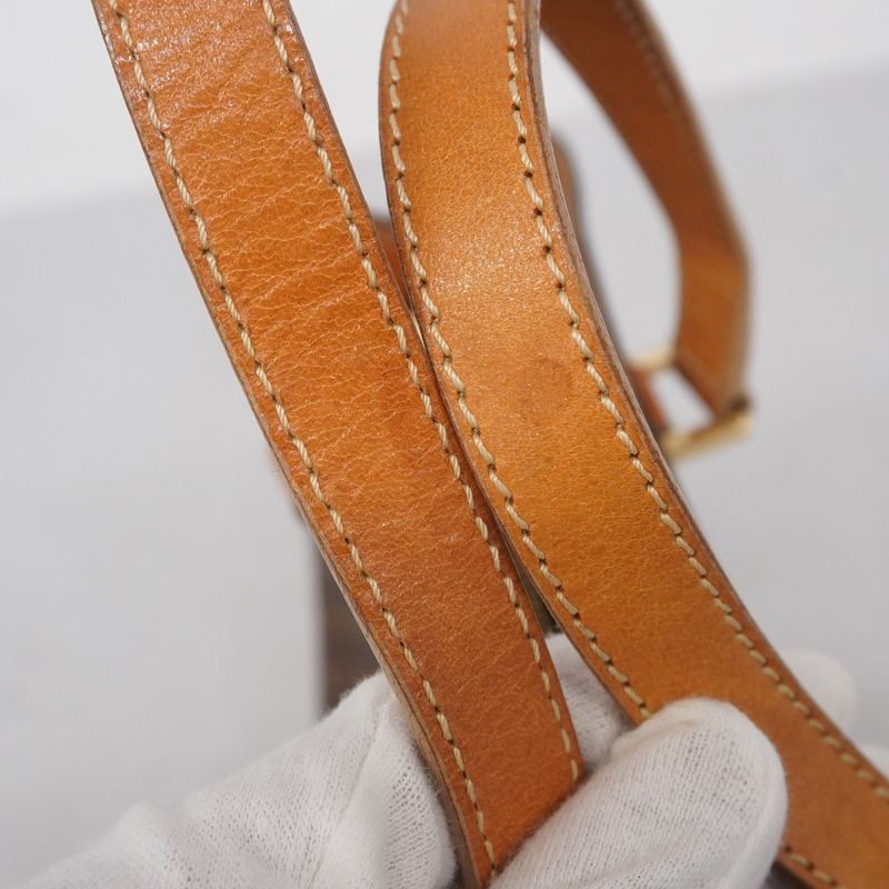 Celine Handbag Macadam PVC Brown Gold Hardware Women