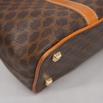 Celine Handbag Macadam PVC Brown Gold Hardware Women
