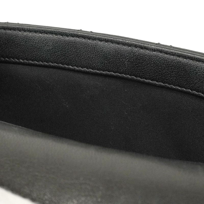 Chanel Shoulder Bag Matelasse Lambskin Black Multicolor Silver Hardware Women