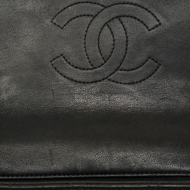 Chanel Shoulder Bag Matelasse Lambskin Black Multicolor Silver Hardware Women