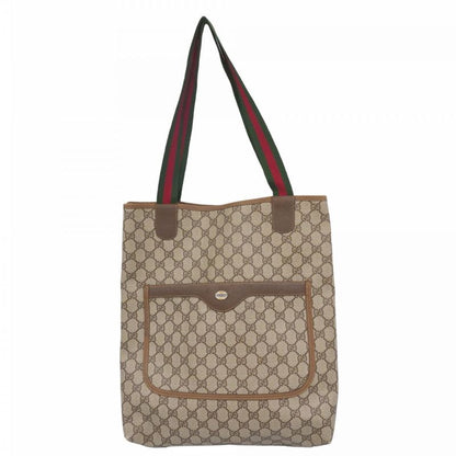 Gucci Tote Bag GG Supreme/sherry Line 39 02 003 PVC Brown Gold/silver Hardware