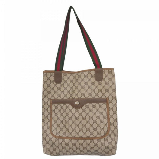 Gucci Tote Bag GG Supreme/sherry Line 39 02 003 PVC Brown Gold/silver Hardware