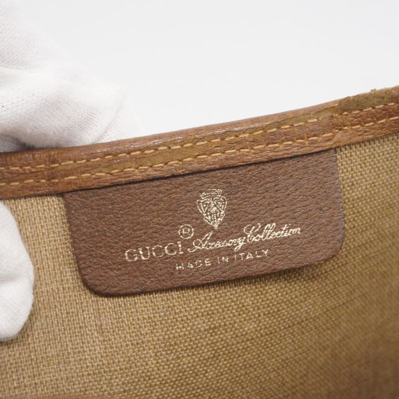 Gucci Tote Bag GG Supreme/sherry Line 39 02 003 PVC Brown Gold/silver Hardware