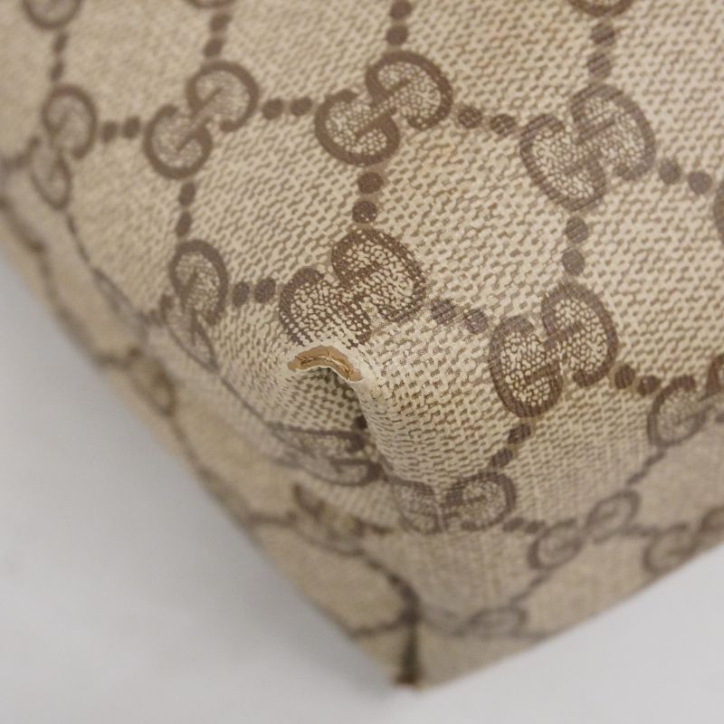 Gucci Tote Bag GG Supreme/sherry Line 39 02 003 PVC Brown Gold/silver Hardware