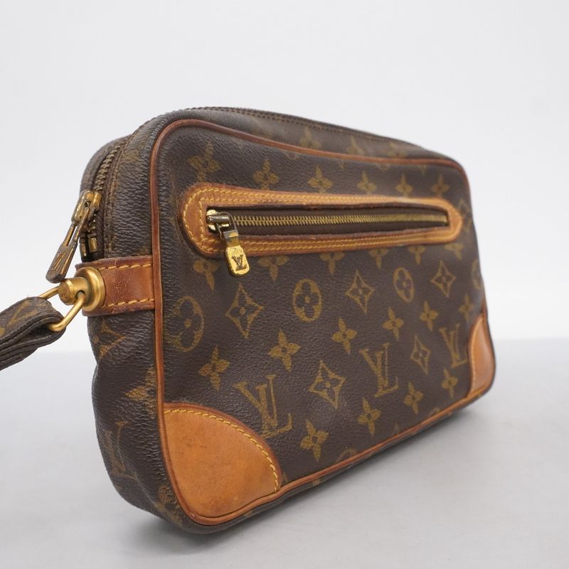 Louis Vuitton Clutch Bag Monogram Marly Dragonne GM M51825 Brown Men's