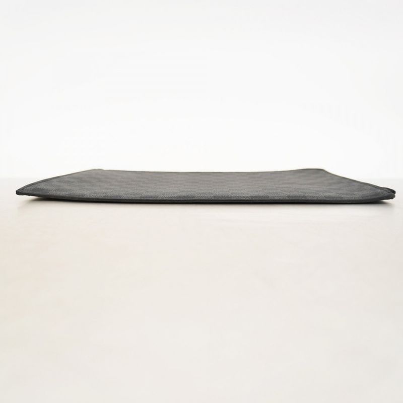 Louis Vuitton Damier Graphite Pochette Jules GM N64437 Black Men's Clutch Bag