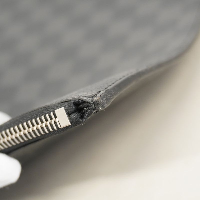 Louis Vuitton Damier Graphite Pochette Jules GM N64437 Black Men's Clutch Bag