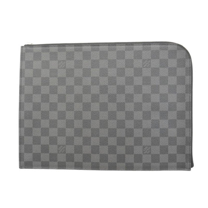 Louis Vuitton Damier Graphite Pochette Jules GM N64437 Black Men's Clutch Bag