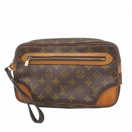 Louis Vuitton Clutch Bag Monogram Marly Dragonne GM M51825 Brown Men's