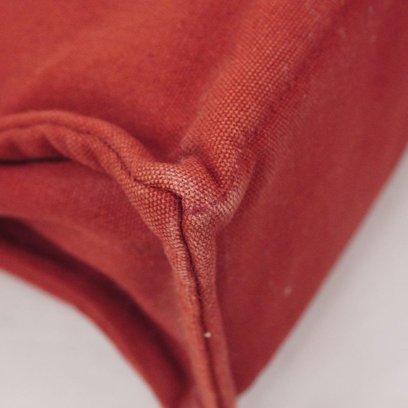 Hermes Tote Bag Fourre Tout MM Canvas Red Silver Hardware Women