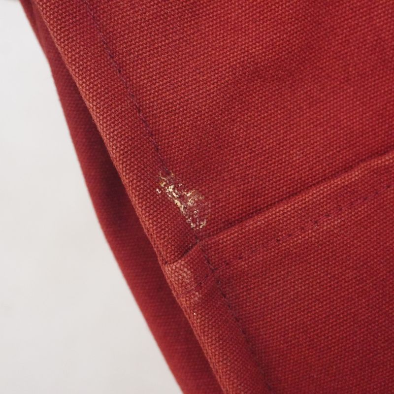 Hermes Tote Bag Fourre Tout MM Canvas Red Silver Hardware Women