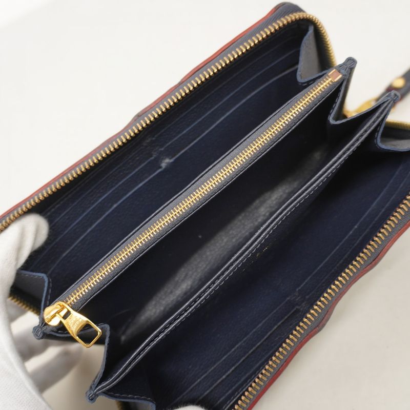 Louis Vuitton Long Wallet Monogram/empreinte Zippy Wallet M62121 Marine Rouge