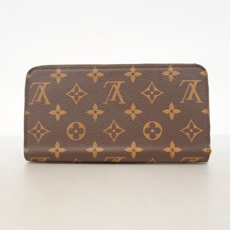 Louis Vuitton Long Wallet Monogram Zippy Wallet M41894 Brown Rose Ballerine