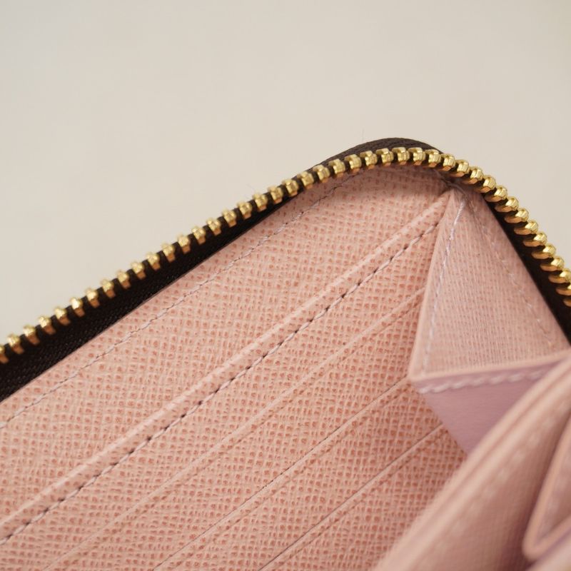 Louis Vuitton Long Wallet Monogram Zippy Wallet M41894 Brown Rose Ballerine