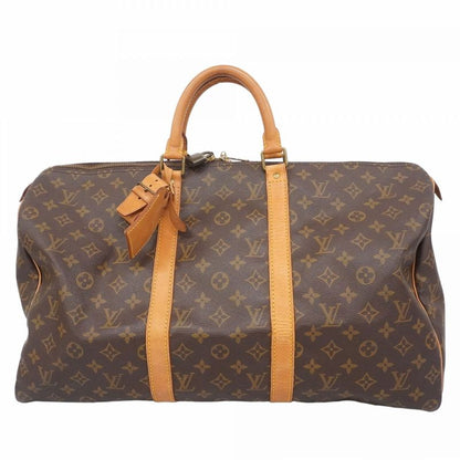 Louis Vuitton Boston Bag Monogram Keepall 50 M41426 Brown Men Women Unisex