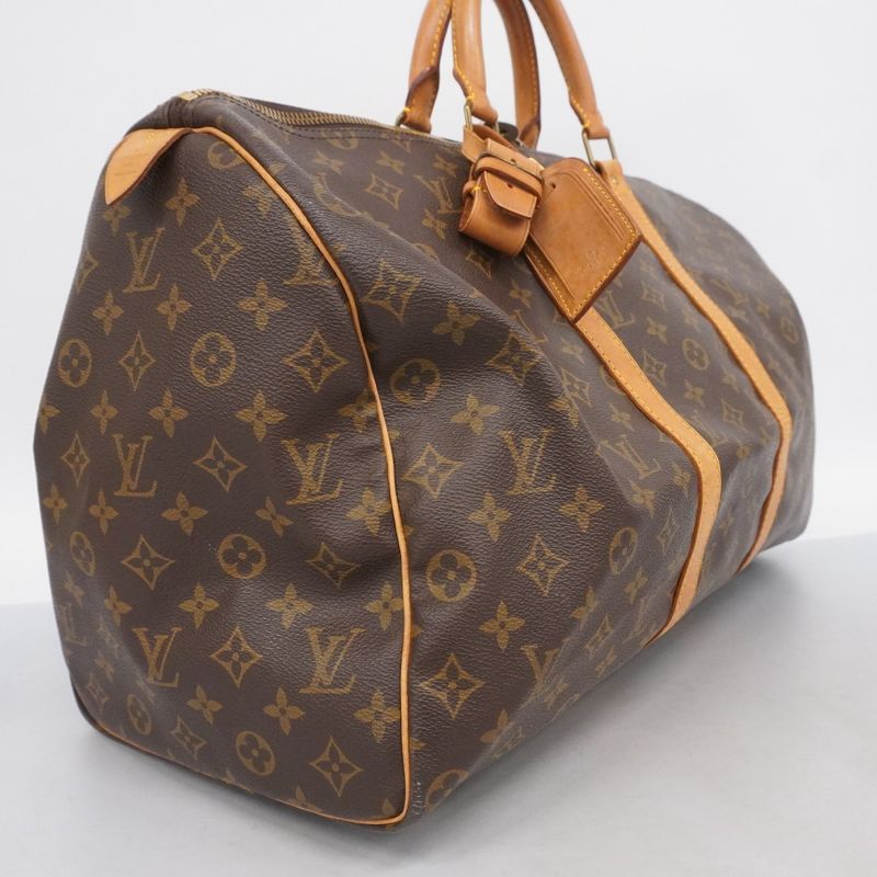 Louis Vuitton Boston Bag Monogram Keepall 50 M41426 Brown Men Women Unisex
