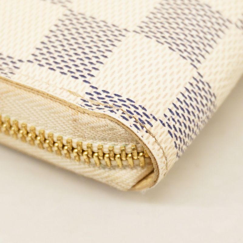 Louis Vuitton Damier Azure Zippy Wallet N60019 White Ladies