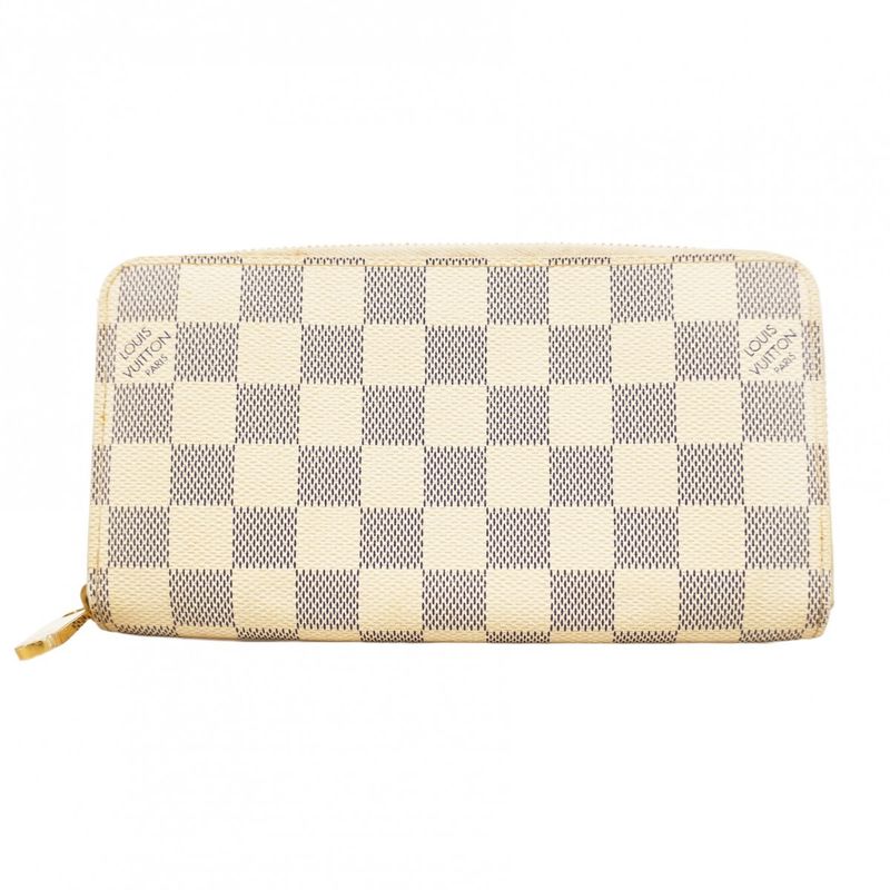Louis Vuitton Damier Azure Zippy Wallet N60019 White Ladies