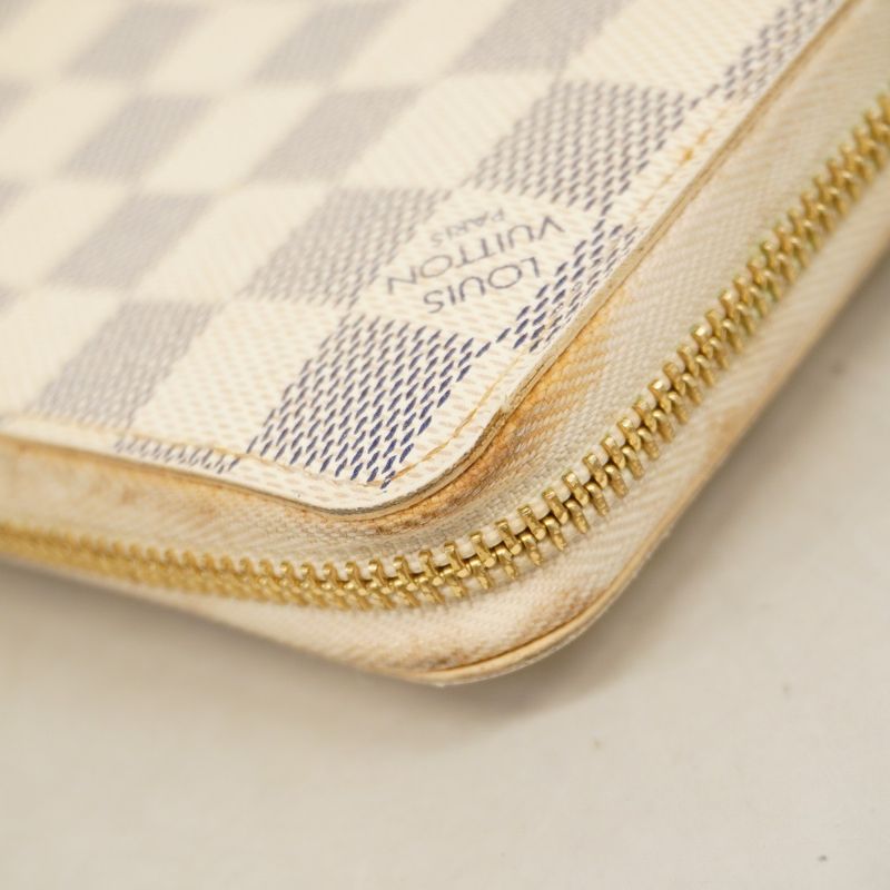 Louis Vuitton Damier Azure Zippy Wallet N60019 White Ladies