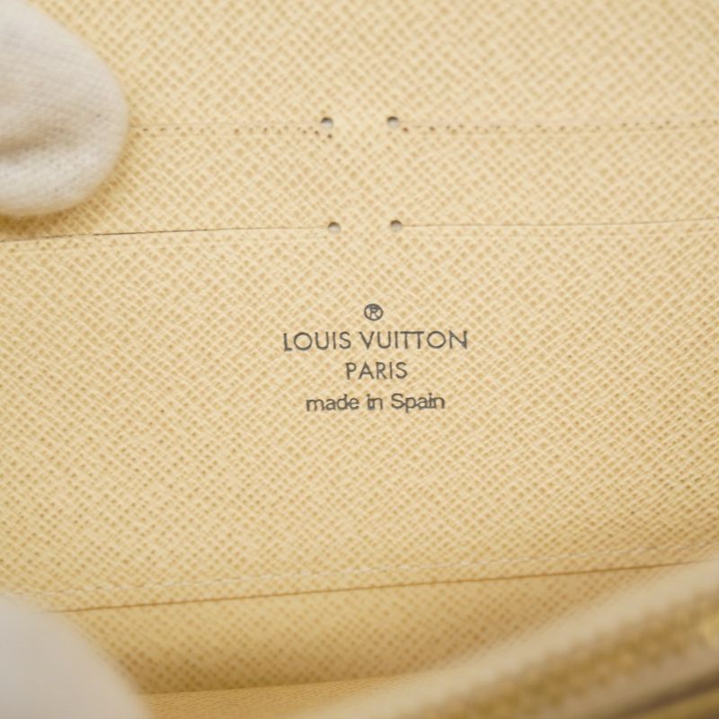 Louis Vuitton Damier Azure Zippy Wallet N60019 White Ladies