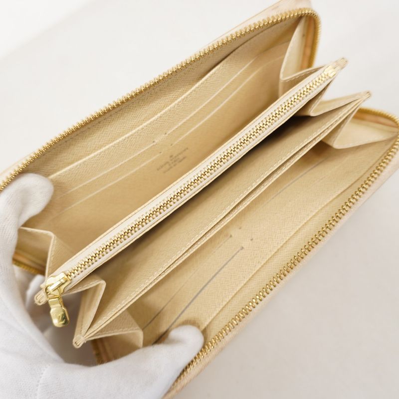 Louis Vuitton Damier Azure Zippy Wallet N60019 White Ladies