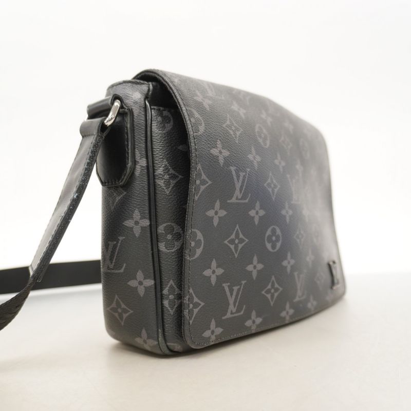 Louis Vuitton Shoulder Bag Monogram Eclipse District PM NV3 M46255 Black Gray