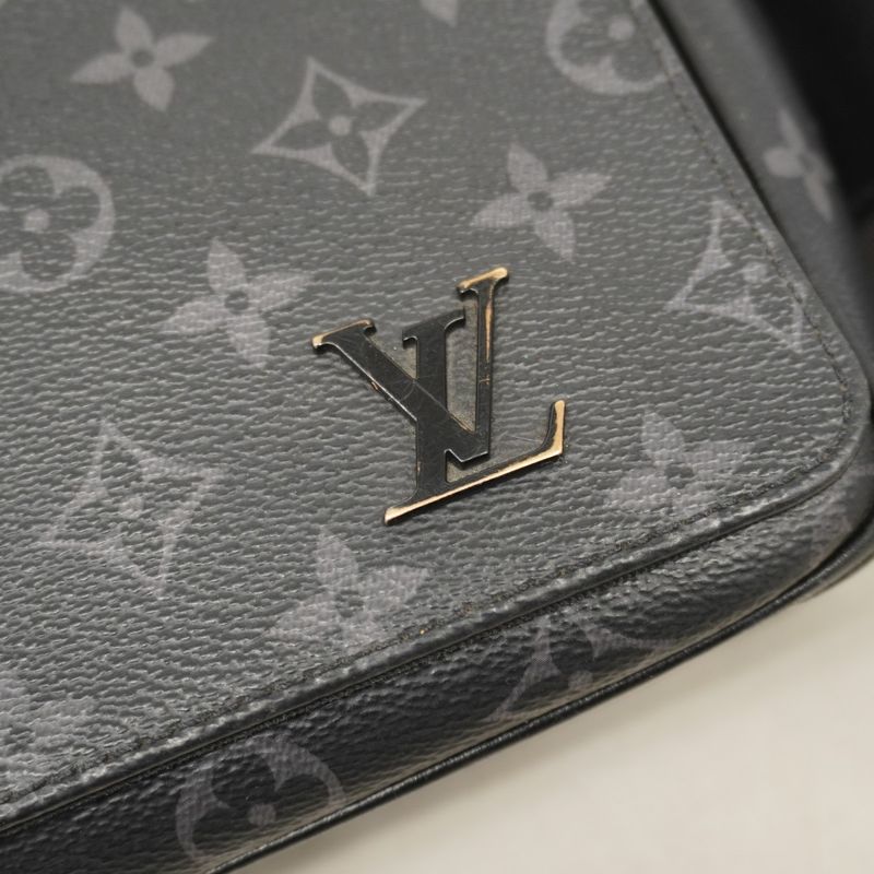 Louis Vuitton Shoulder Bag Monogram Eclipse District PM NV3 M46255 Black Gray
