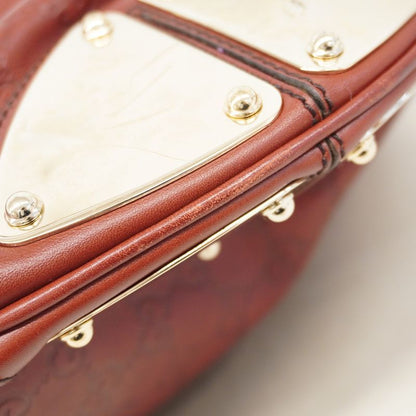 Gucci Handbag Guccissima Horsebit 177088 Leather Bordeaux Chien Pan Gold