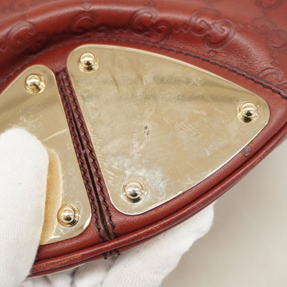 Gucci Handbag Guccissima Horsebit 177088 Leather Bordeaux Chien Pan Gold