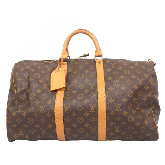 Louis Vuitton Boston Bag Monogram Keepall Bandoliere 50 M41416 Brown Men Women