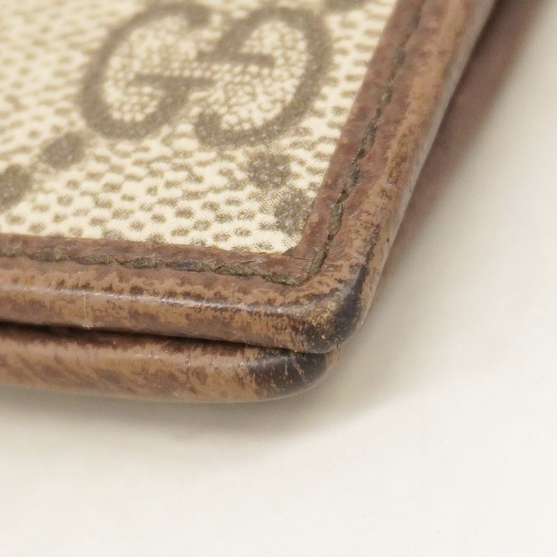 Gucci Wallet Ophidia 597609 PVC Brown Gold Hardware Men's