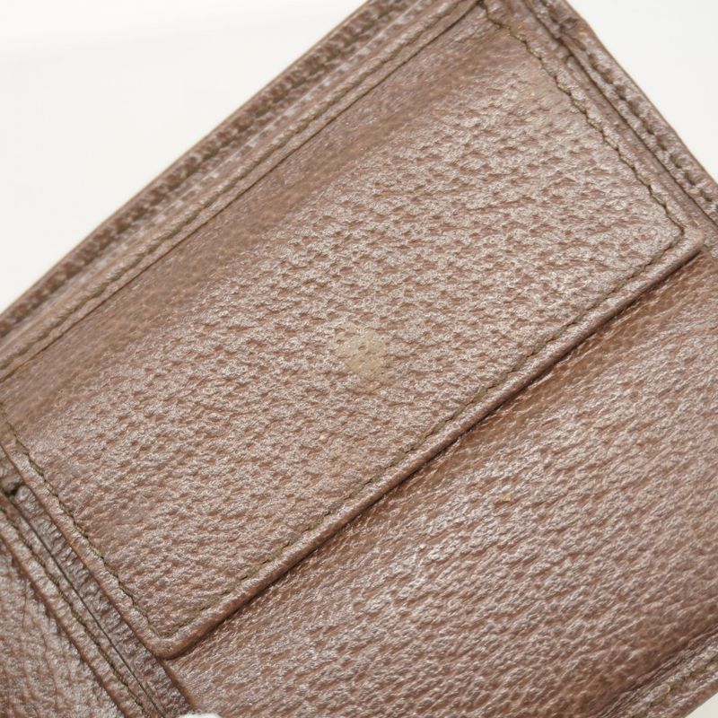 Gucci Wallet Ophidia 597609 PVC Brown Gold Hardware Men's