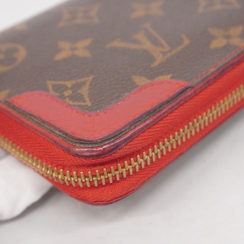 Louis Vuitton Long Wallet Monogram Zippy Wallet Retiro M61187 Brown Threes