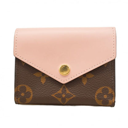 Louis Vuitton Monogram Portefeuille Zoe M62933 Brown Rose Ballerine Women's