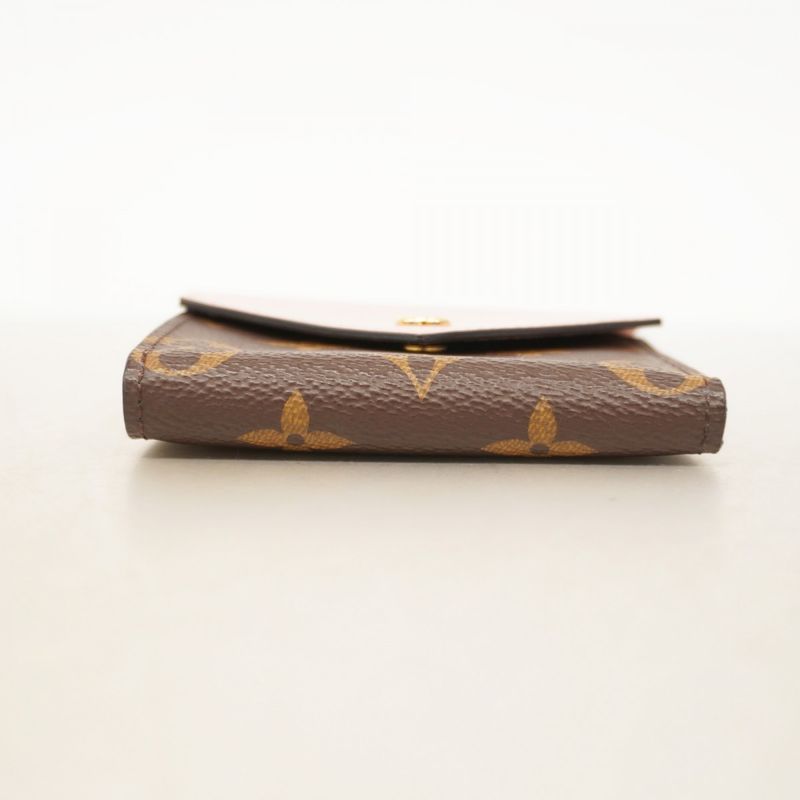 Louis Vuitton Monogram Portefeuille Zoe M62933 Brown Rose Ballerine Women's