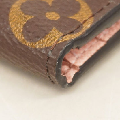 Louis Vuitton Monogram Portefeuille Zoe M62933 Brown Rose Ballerine Women's