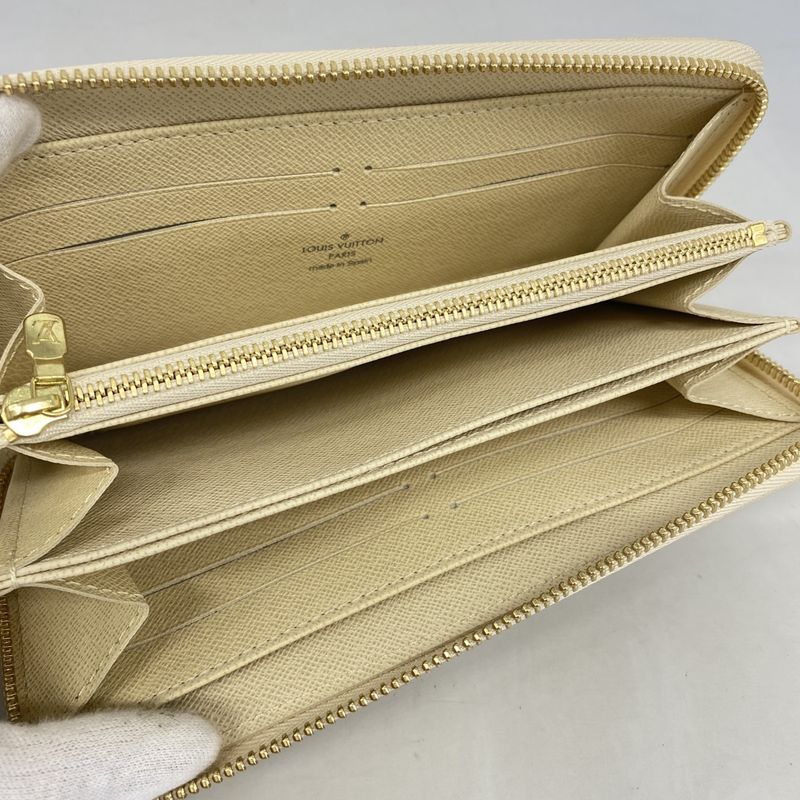 Louis Vuitton Long Wallet Damier Azure Zippy Wallet N60019 Whitemen Women Unisex