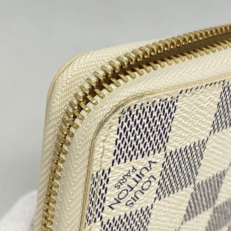 Louis Vuitton Long Wallet Damier Azure Zippy Wallet N60019 Whitemen Women Unisex