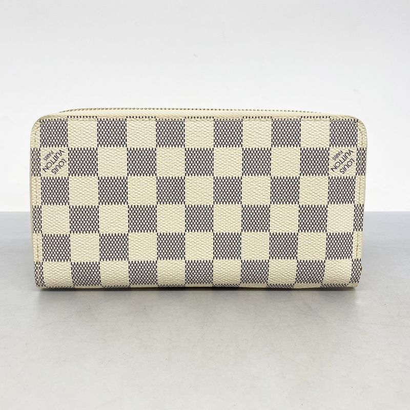 Louis Vuitton Long Wallet Damier Azure Zippy Wallet N60019 Whitemen Women Unisex