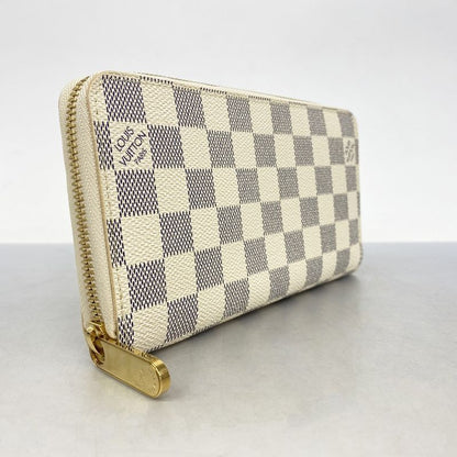 Louis Vuitton Long Wallet Damier Azure Zippy Wallet N60019 Whitemen Women Unisex