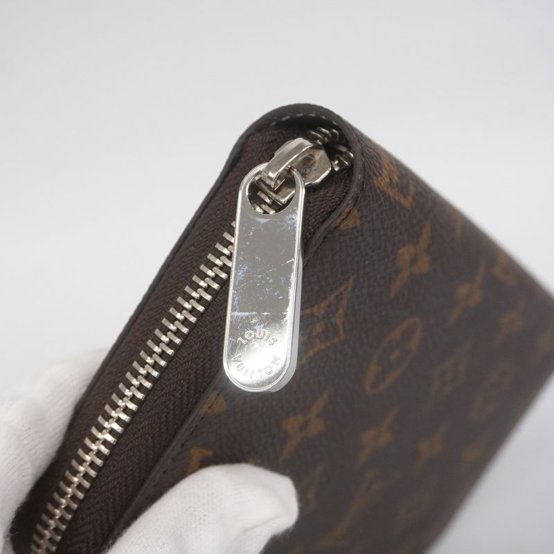 Louis Vuitton Long Wallet Monogram Zippy Wallet M27029 Brown Monogram Silver