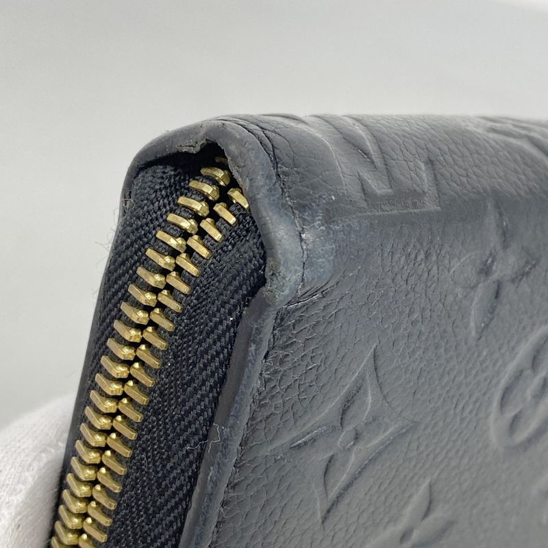 Louis Vuitton Monogram Empreinte Zippy Wallet M61864 Noir Black Ladies