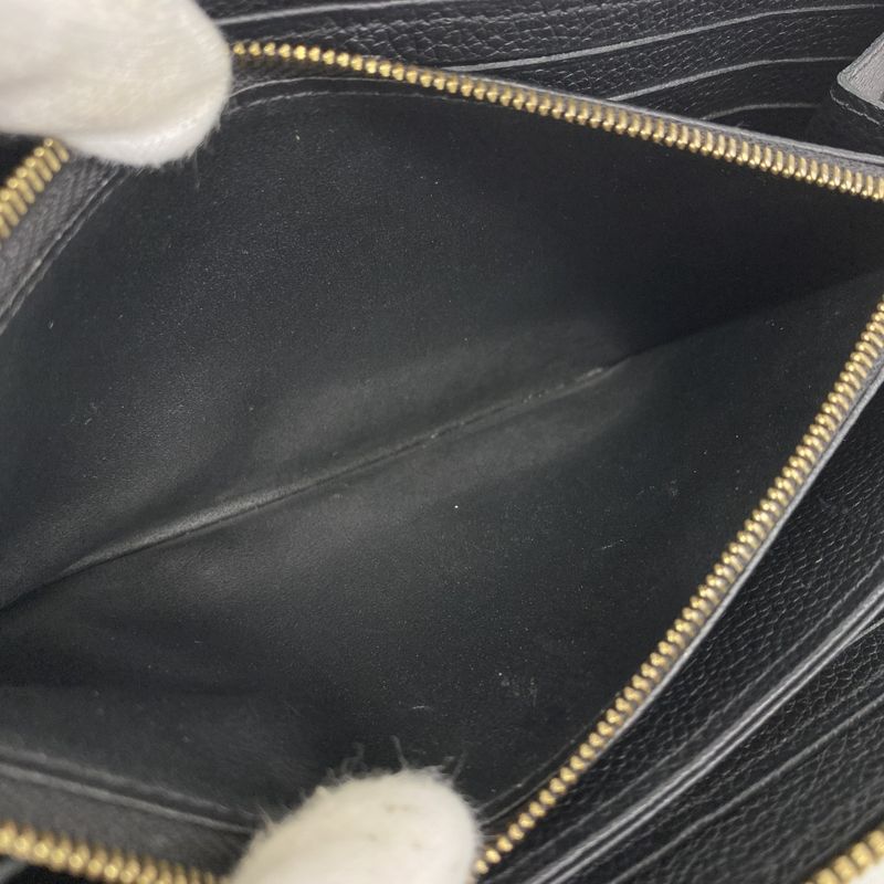 Louis Vuitton Monogram Empreinte Zippy Wallet M61864 Noir Black Ladies