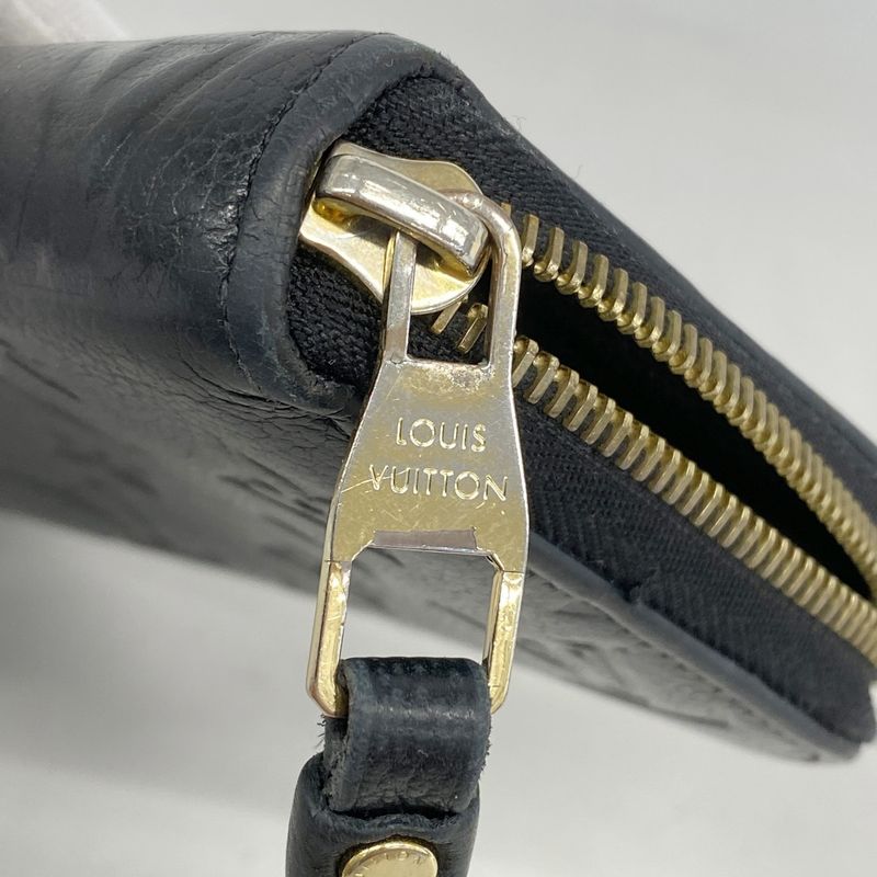 Louis Vuitton Monogram Empreinte Zippy Wallet M61864 Noir Black Ladies