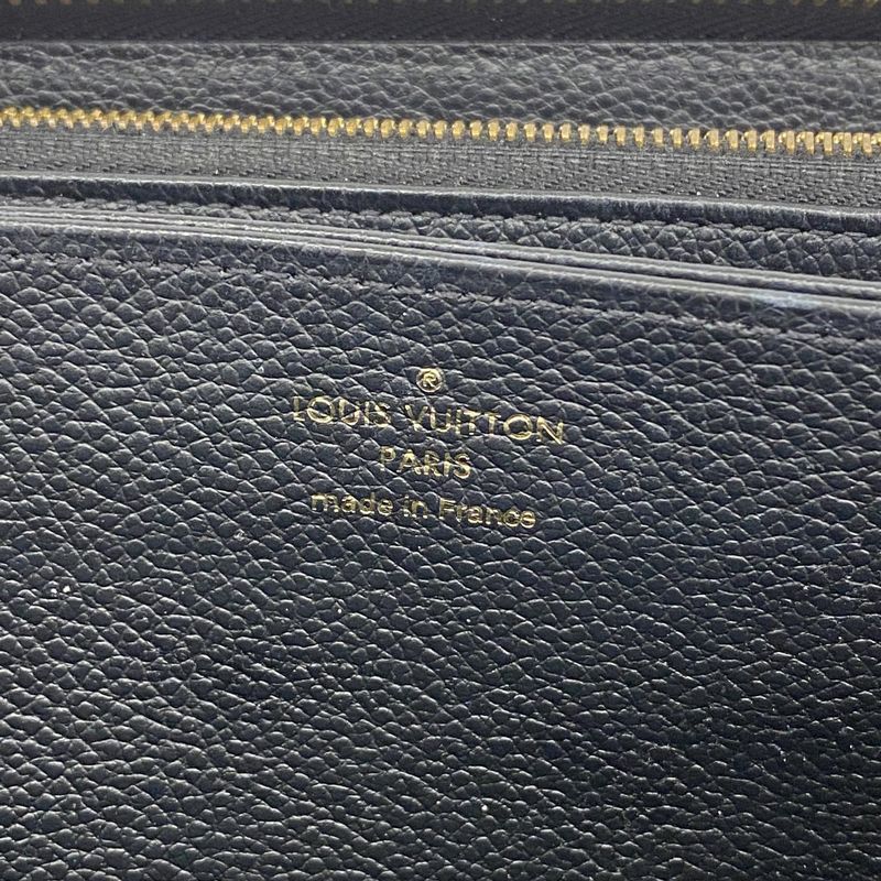 Louis Vuitton Monogram Empreinte Zippy Wallet M61864 Noir Black Ladies
