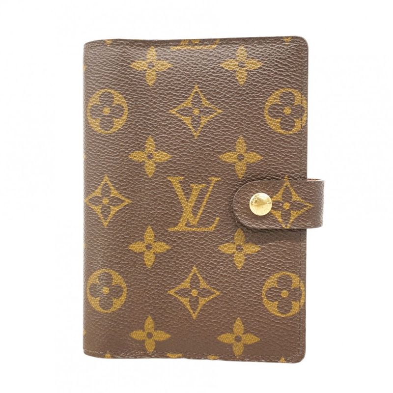 Louis Vuitton Notebook Cabas Monogram Agenda PM R20005 Brown Men Women Unisex